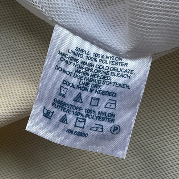 Lands' End Jacket Womens Large Yellow Mesh Lined Windbreaker Zip Front Pockets - Picture 8 of 10